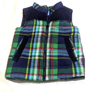 Boys Flannel Corduroy Puffer Vest